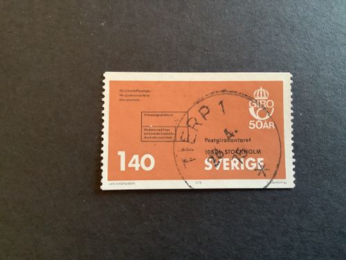 POSTGIROT 50 ÅR facit nr 908 PRAKTST TIERP 1