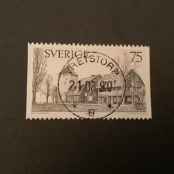 BYGGNADSVÅRDSÅRET 1975 facit nr 927 LYXST VRETSTORP