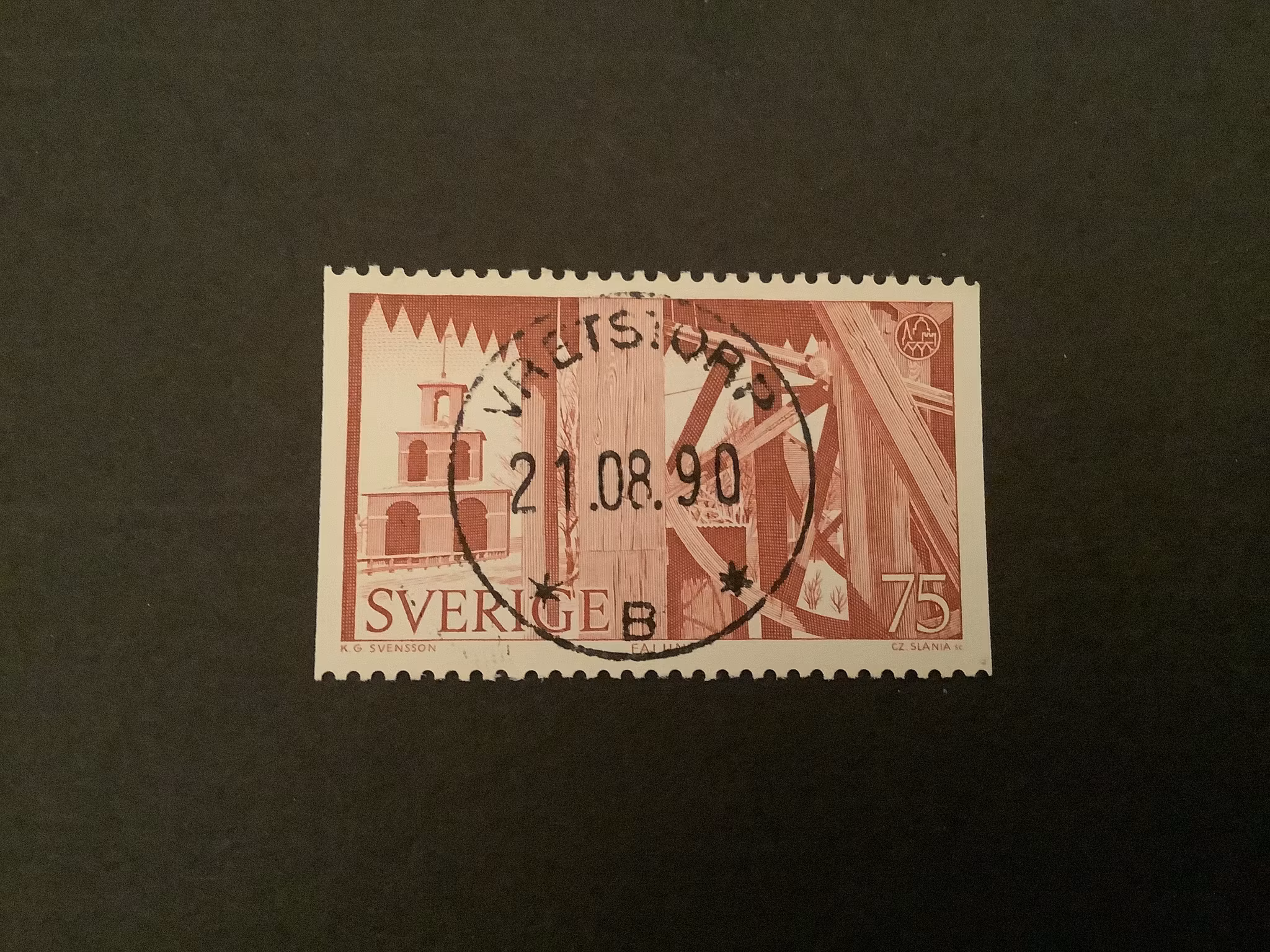 BYGGNADSVÅRDSÅRET 1975 facit nr 928 LYXST VRETSTORP