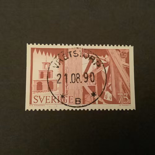 BYGGNADSVÅRDSÅRET 1975 facit nr 928 LYXST VRETSTORP