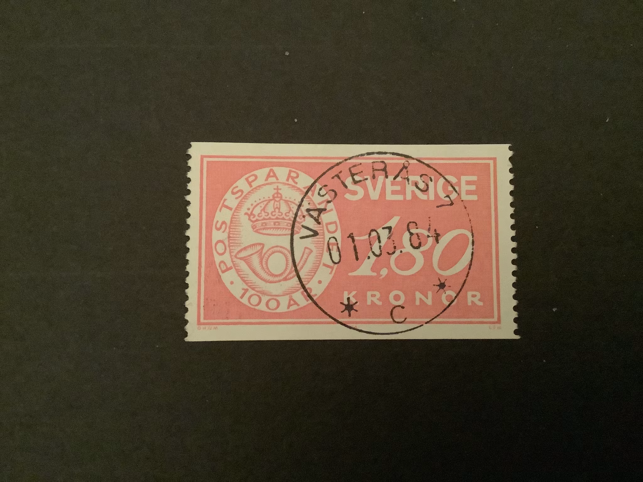 POSTSPARANDET 100 ÅR 1984 facit nr 1286 LYXST VÄSTERÅS 7