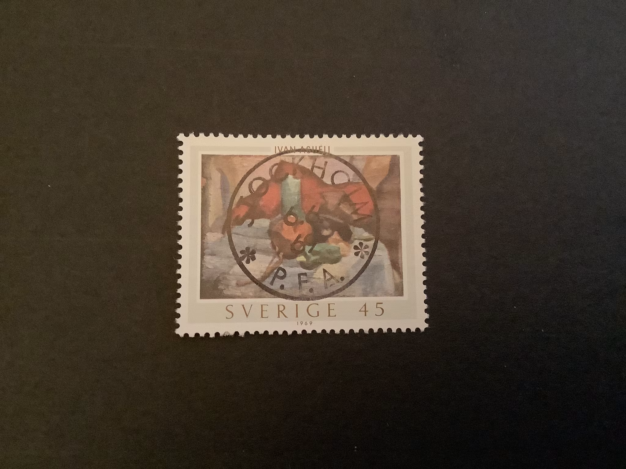 Ivan Aguéli lyxstämplat Stockholm, facit nr 661