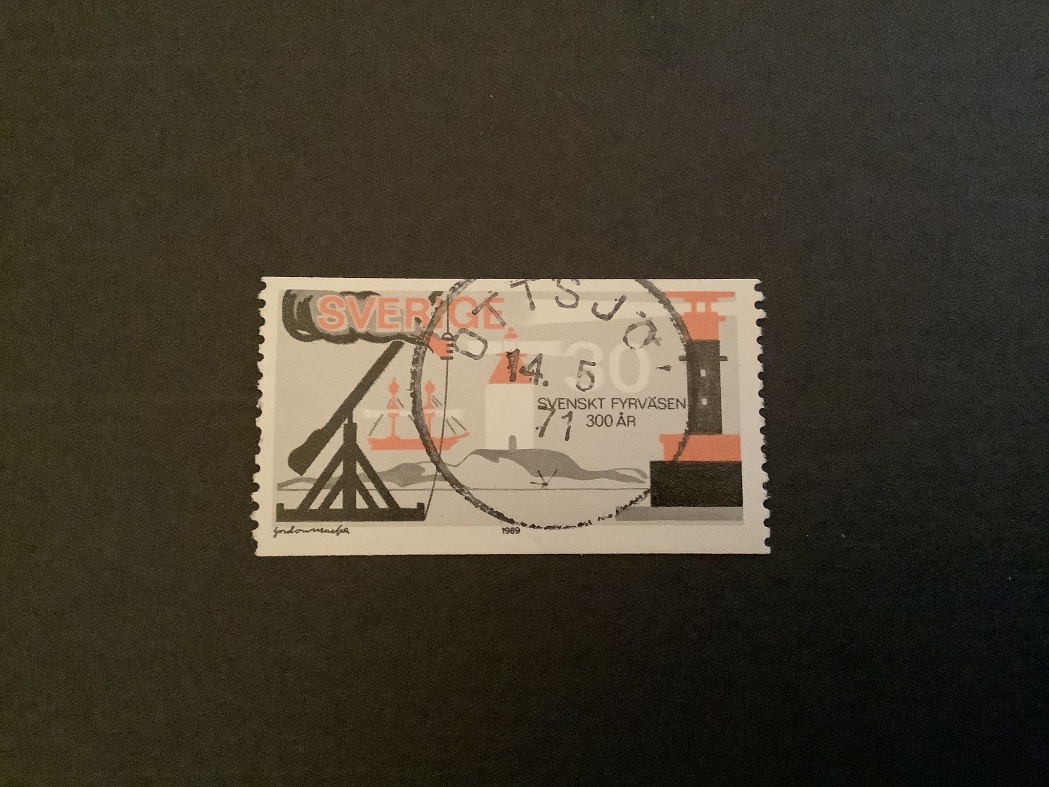 FYRVÄSENDE 300 ÅR 1969 facit nr 679 LYXST OTTSJÖ(N)