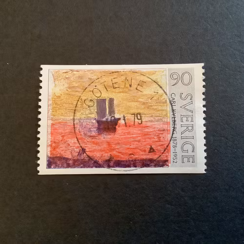 TRE SVENSKA KONSTNÄRER facit nr 1051 LYXST GÖTENE 1