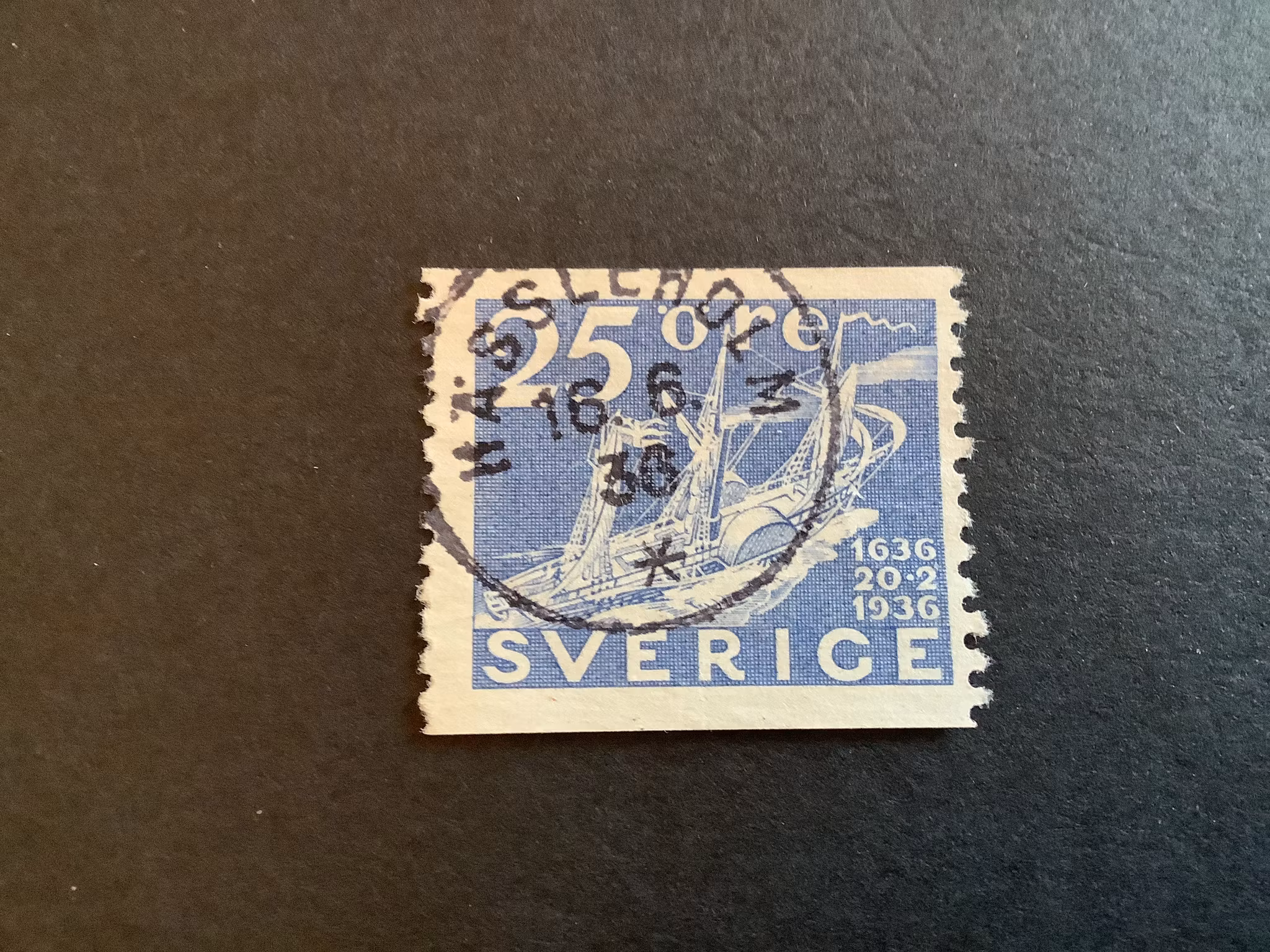 POSTVERKET 300 ÅR facit nr 250 PRAKTST HÄSSLEHOLM