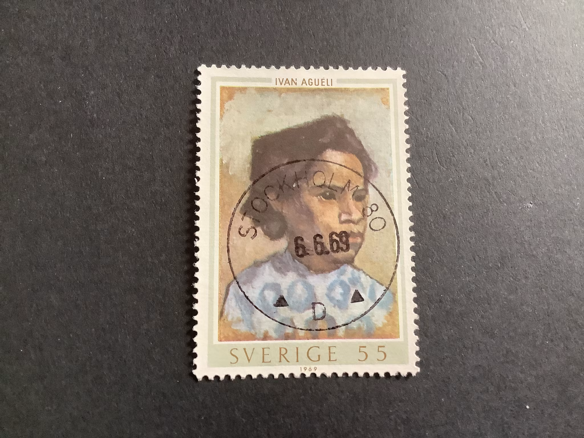 Ivan Aguéli facit nr 657 lyxstämplat Stockholm 80