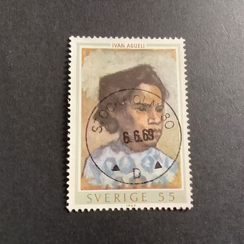 Ivan Aguéli facit nr 657 lyxstämplat Stockholm 80