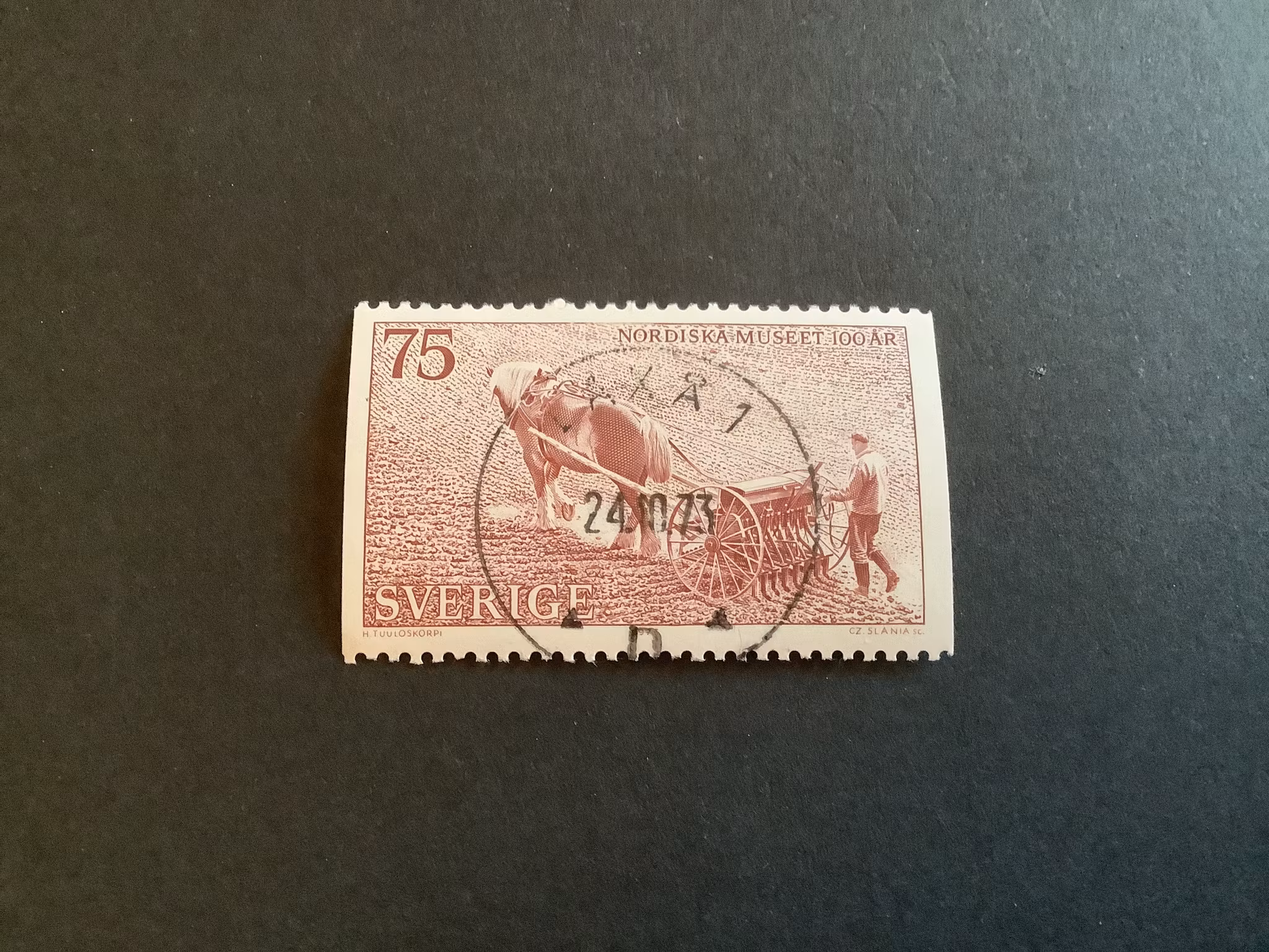 Nordiska museet facit nr 836 lyxstämplat  LAXÅ 1