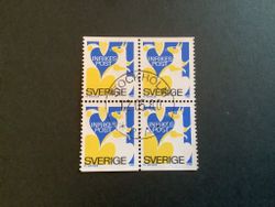 RBATTMÄRKE II 1980 facit nr 1122 BB i  LYXST 4-BLOCK STOCKHOLM