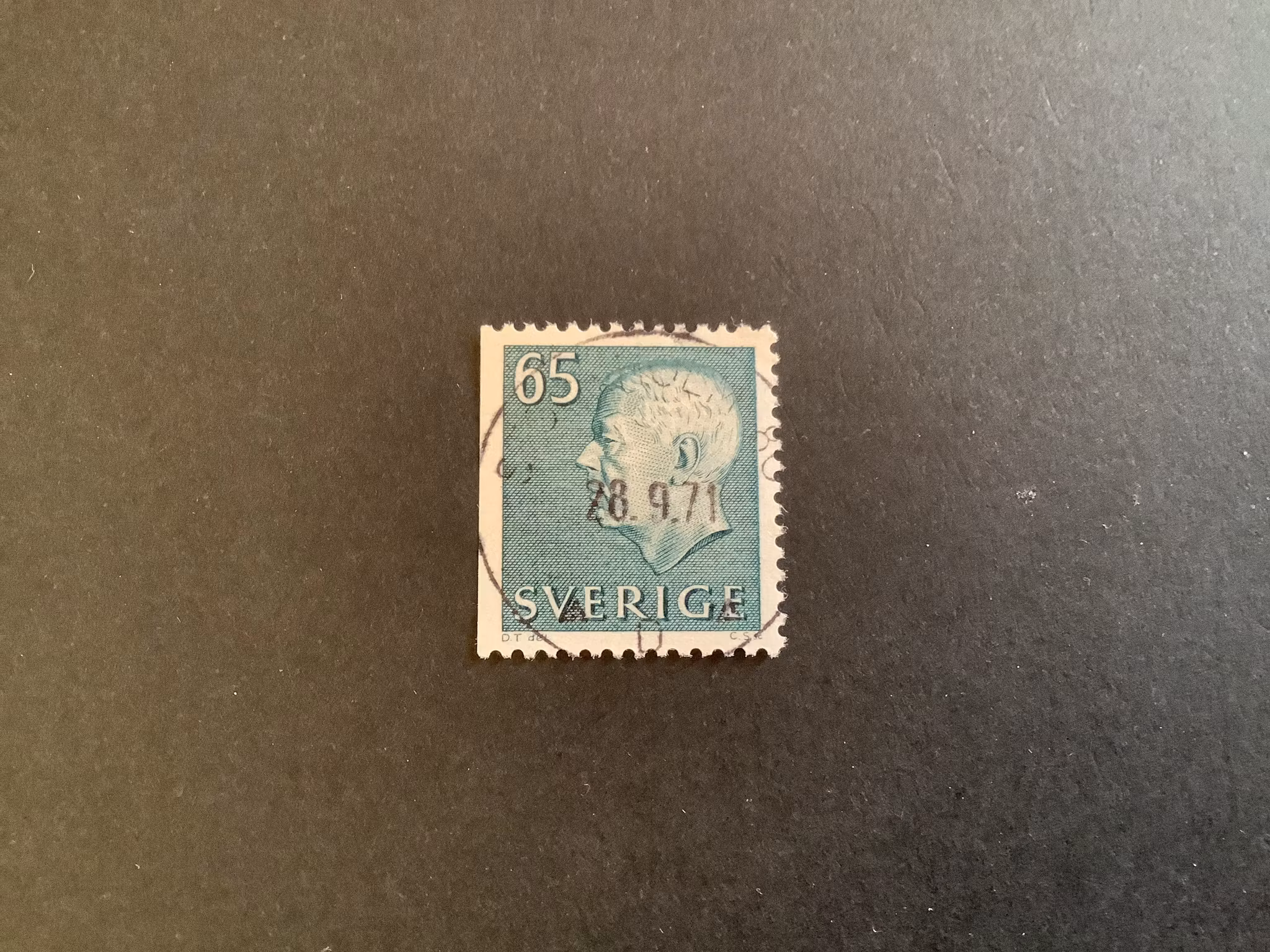 Gustaf VI Adolf typ III facit nr 435 B1 lyxstämplat Stockholm 80