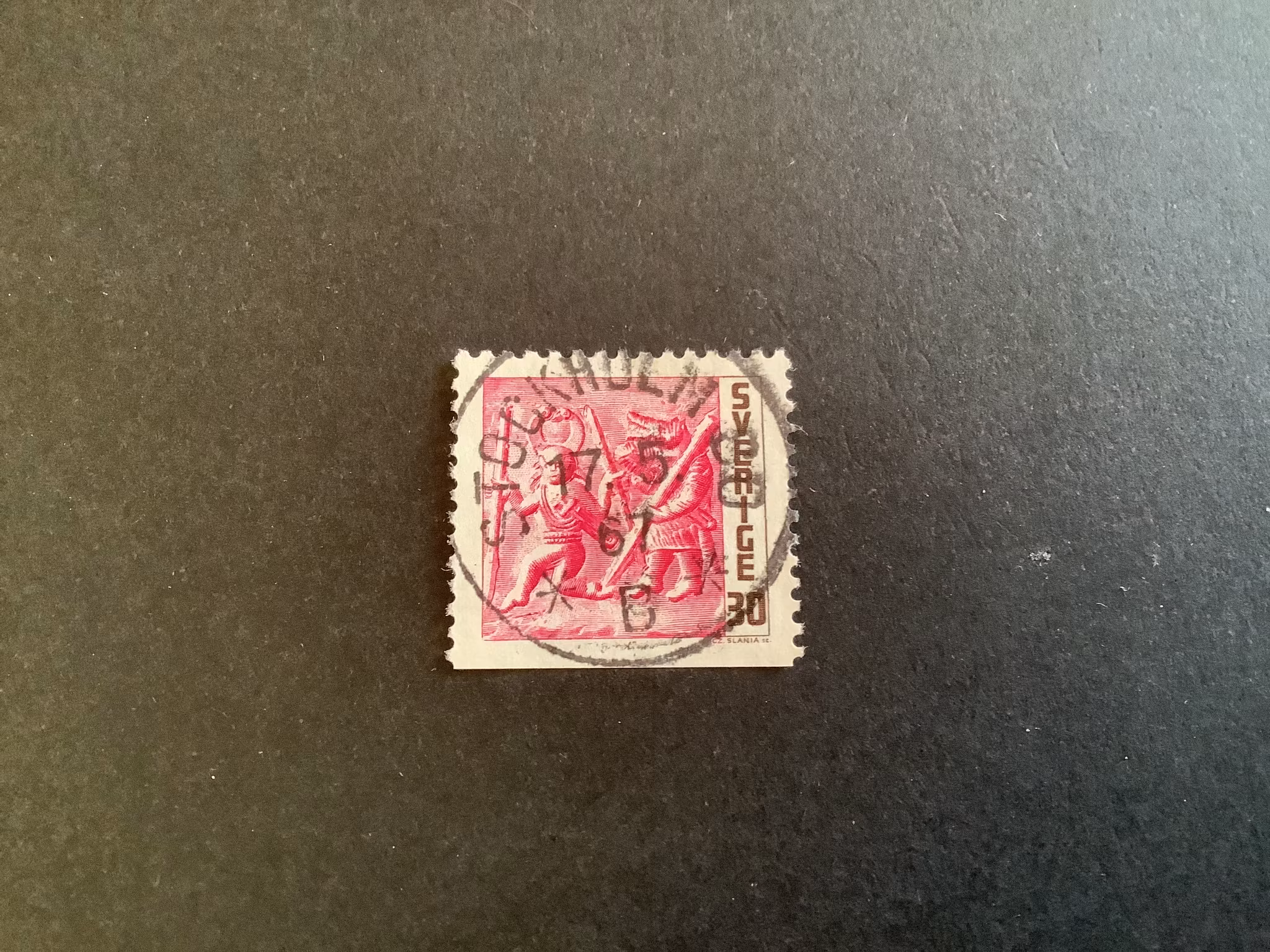 Järnålder facit nr 606 B2 lyxstämplat STOCKHOLM 80