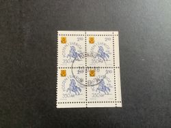 POSTVERKET facit nr 1398 lyxstämplat 4-BLOCK LIDINGÖ 1