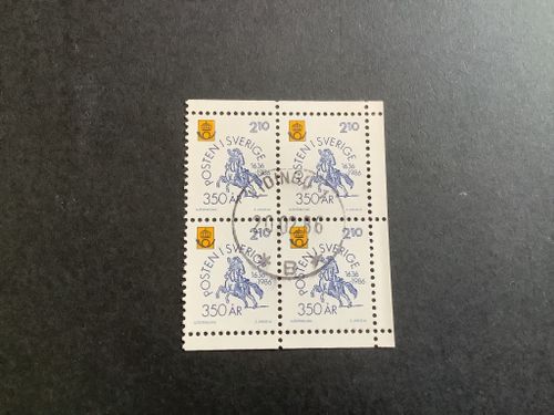 POSTVERKET facit nr 1398 lyxstämplat 4-BLOCK LIDINGÖ 1