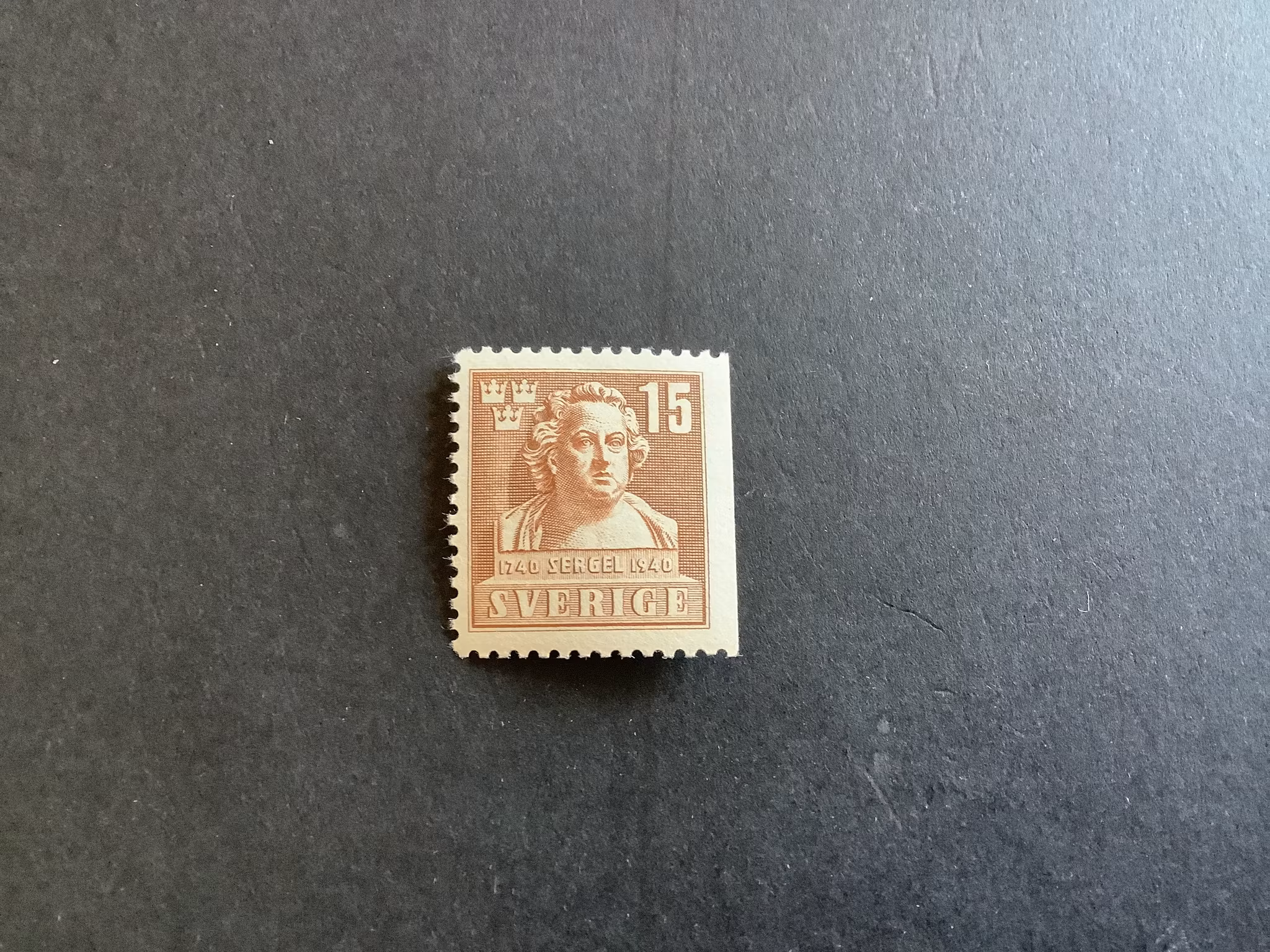 SERGEL facit nr 326 B 2 3-SIDIGT POSTFRISKT MÄRKE