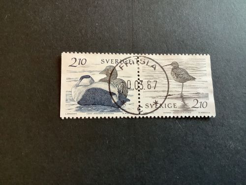 FÅGLAR VID VATTEN  facit nr 1394 SX LYXST PAR FRITSLA