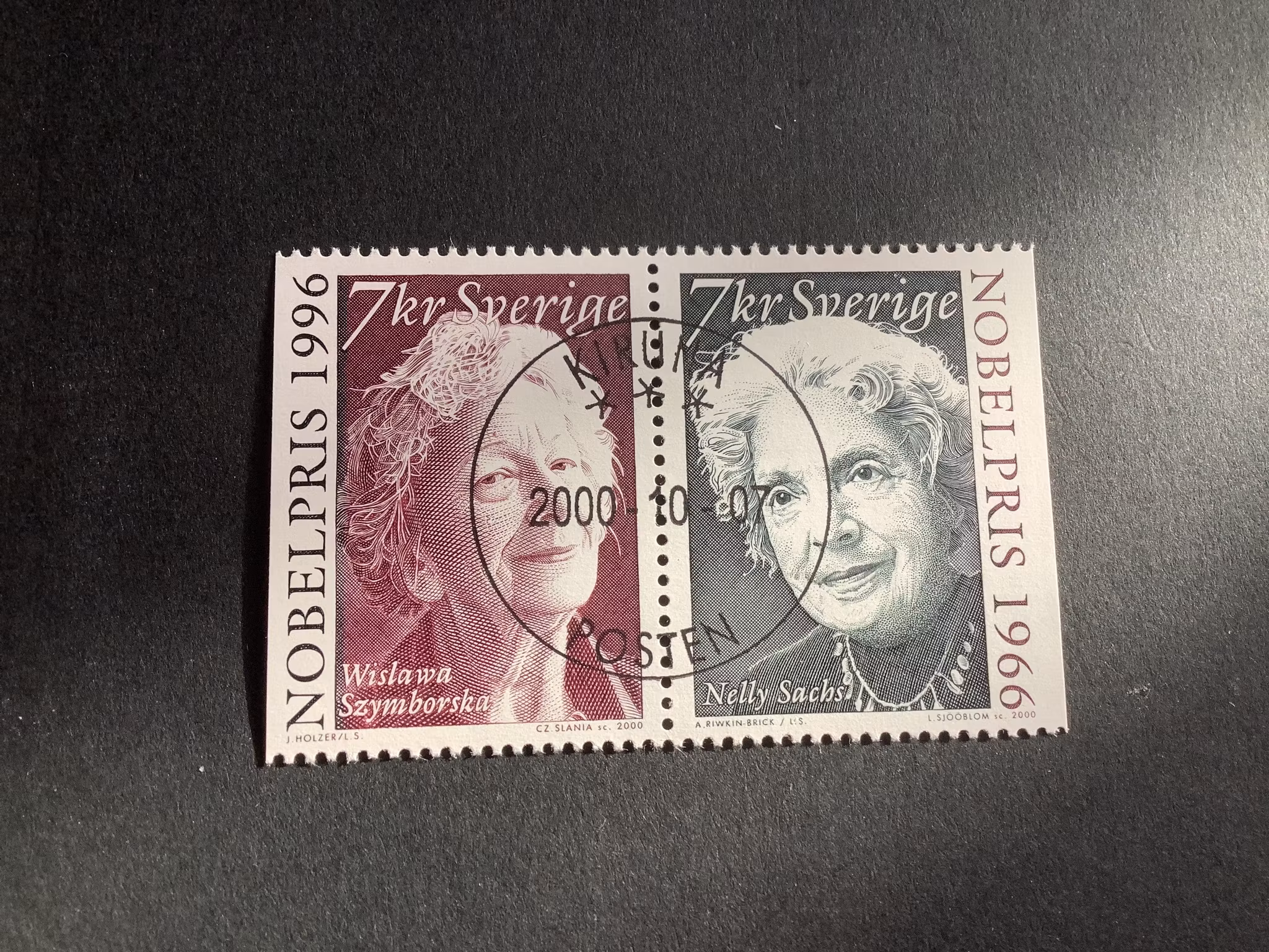 NOBELPRISTAGARE LITTERATUR facit nr 2218 SX1 lyxstämplat PAR KIRUNA