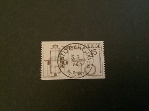 SULFITMASSEPROCESSEN facit nr 858 lyxstämplat STOCKHOLM