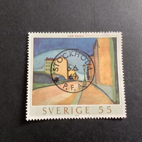 Ivan Agueli facit nr 658 lyxstämplat Stockholm PFA