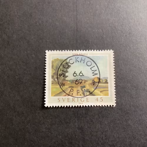 Ivan Agueli facit nr 660 lyxstämplat Stockholm P.F.A