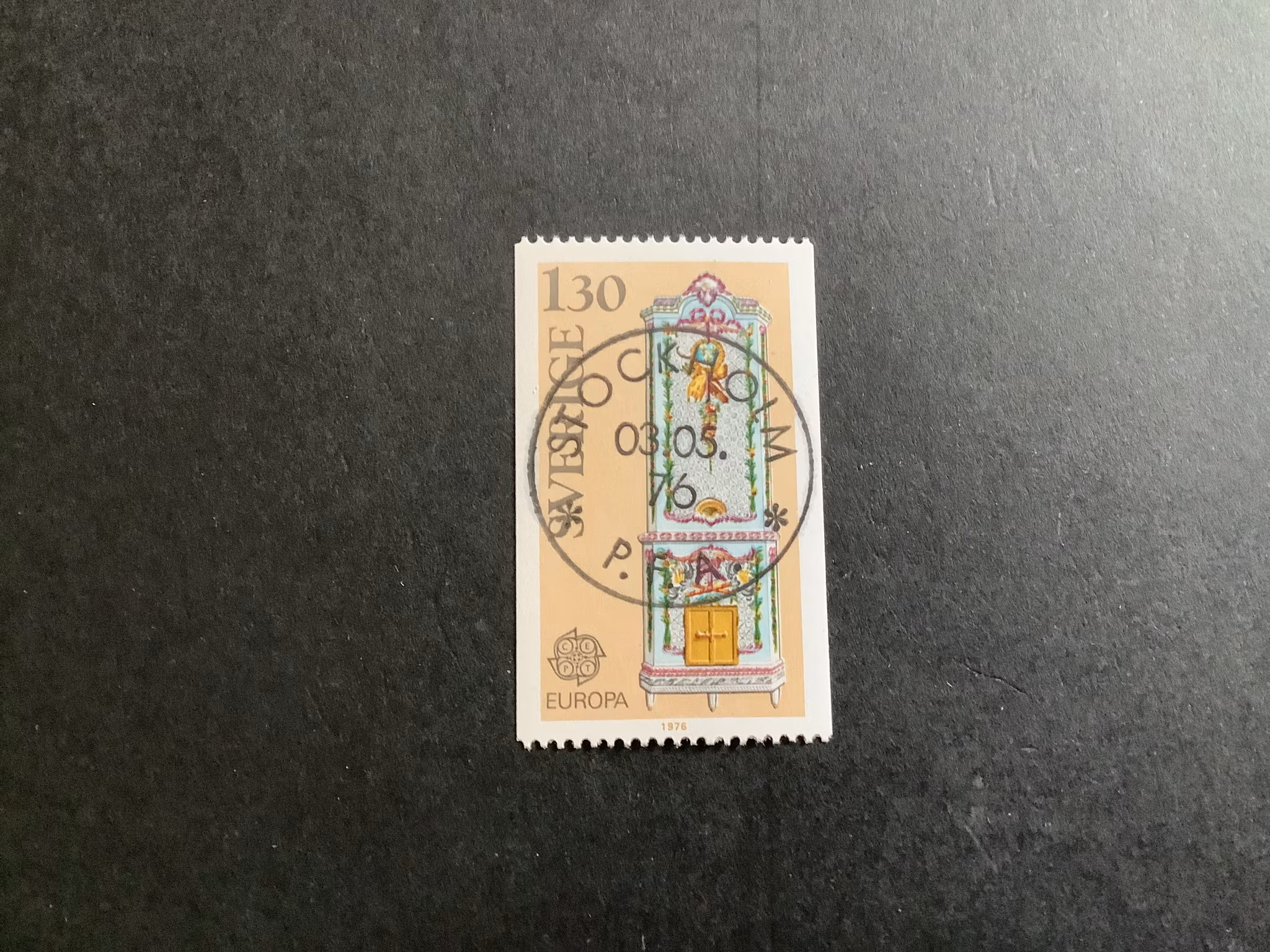 Europa V 1976 facit nr 961 lyxstämplat Stockholm