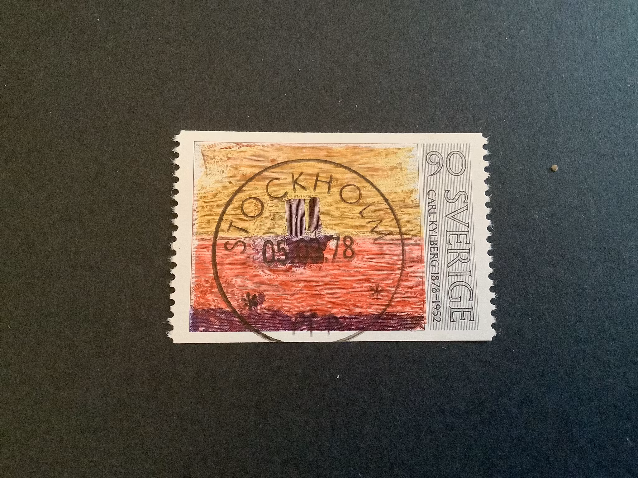 Tre svenska konstnärer facit nr 1051 lyxstämplat Stockholm