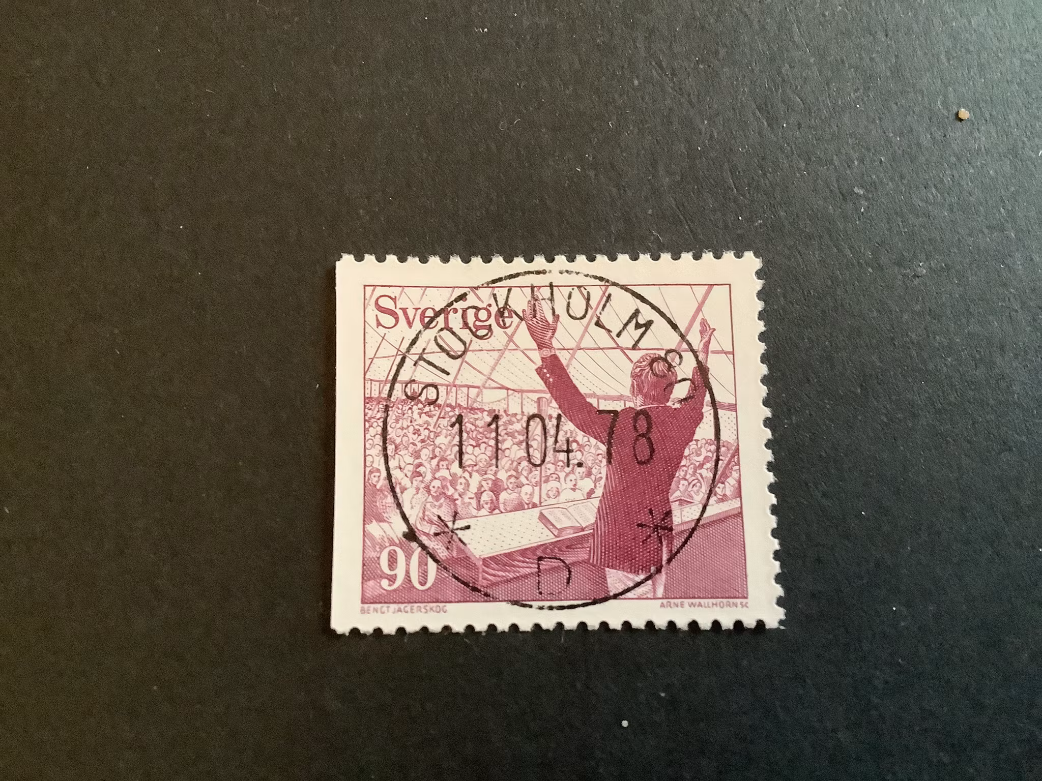 Fria kristna samfund facit nr 1033 B1 lyxstämplat Stockholm 80