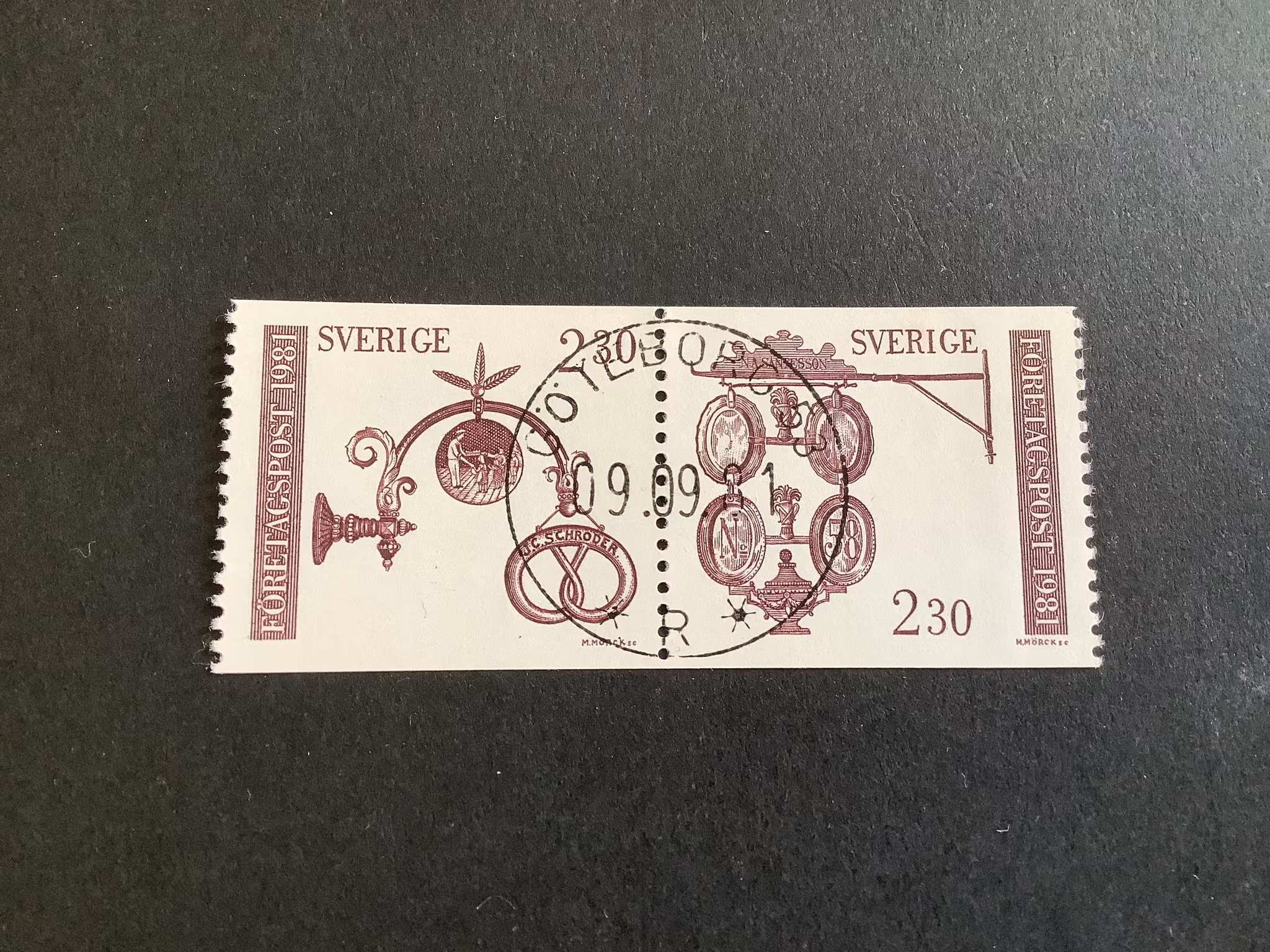 Företagspost facit nr 1184 SX1 lyxstämplat par Göteborg 53