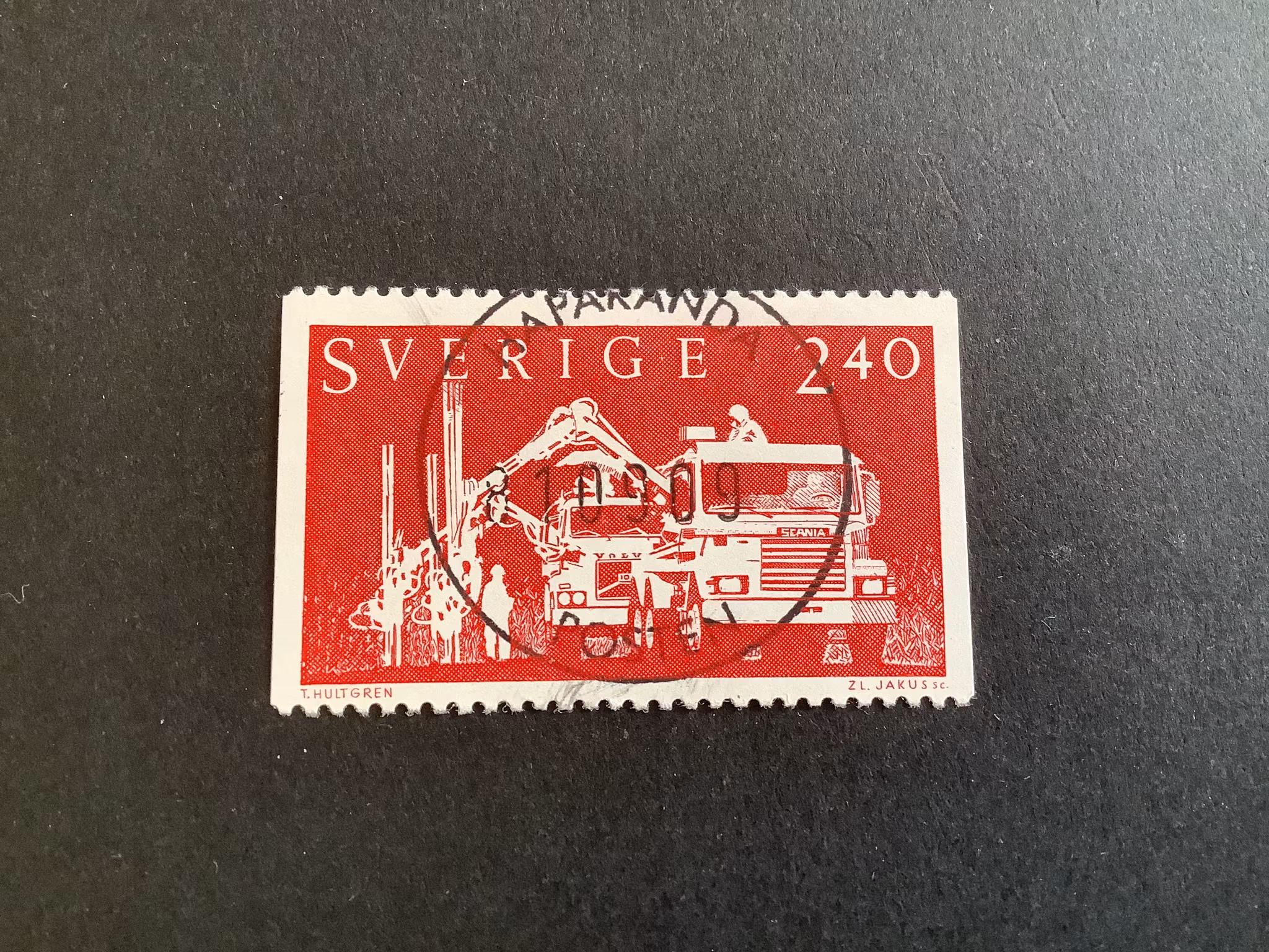 Sverige i världen facit nr 1178 lyxstämplat märke Haparanda