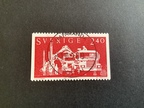 Sverige i världen facit nr 1178 lyxstämplat märke Haparanda