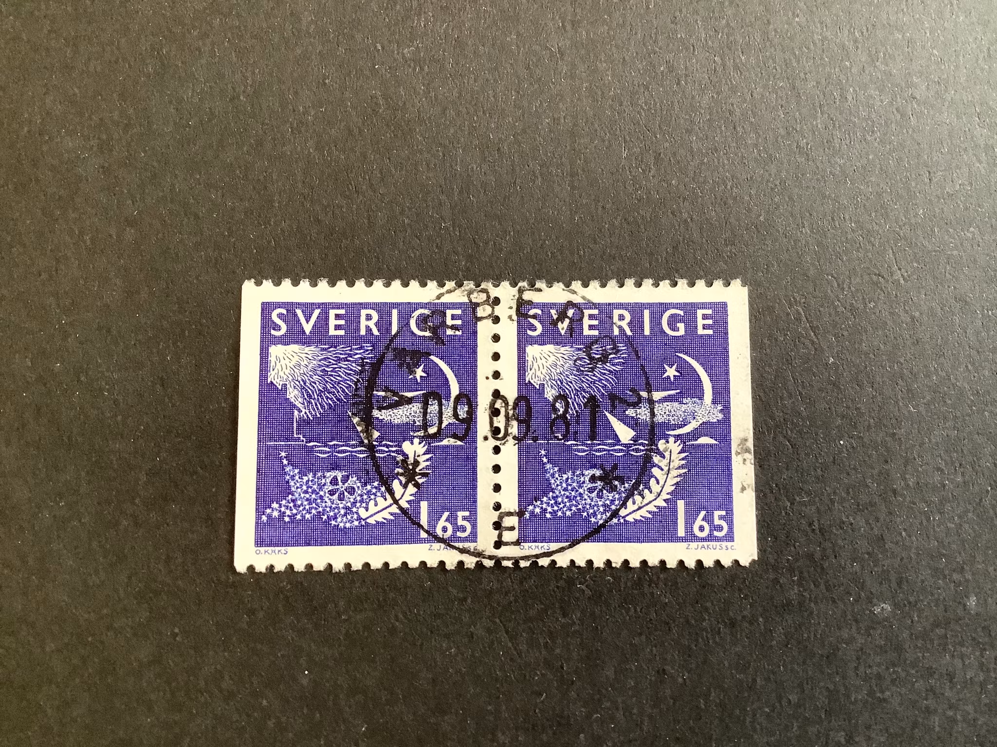 Natt och Dag facit nr 1175 BB lyxstämplat par Varberg 2