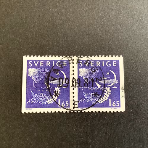 Natt och Dag facit nr 1175 BB lyxstämplat par Varberg 2