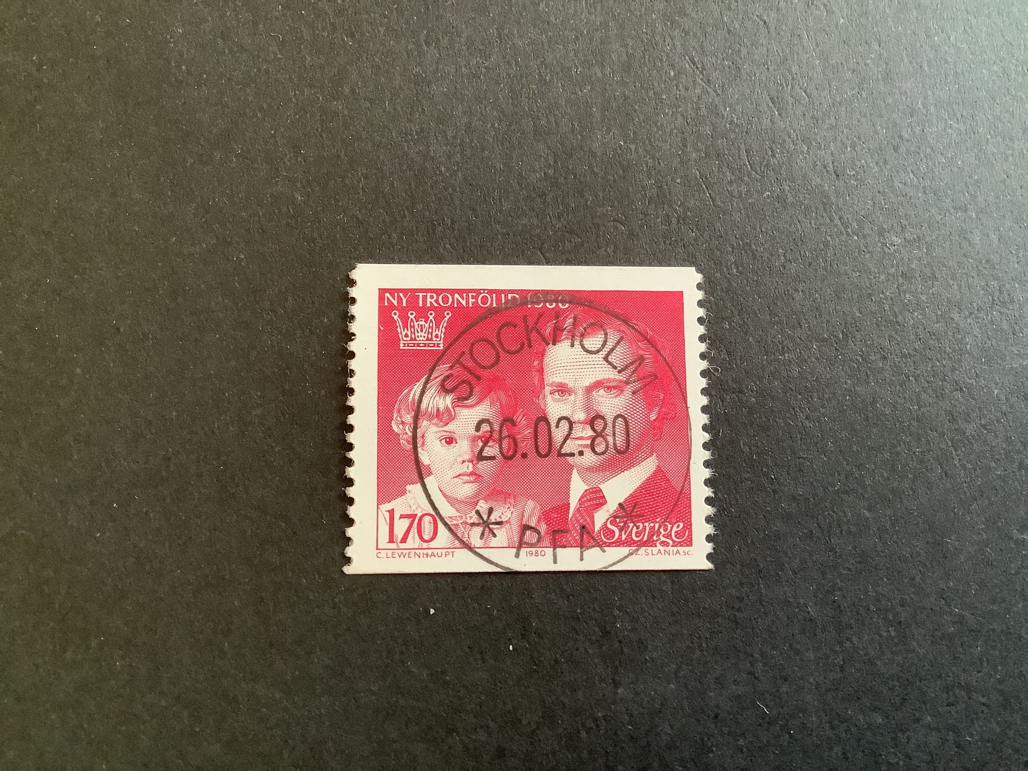 Ny tronföljd 1980 facit nr 1119 lyxstämplat STOCKHOLM