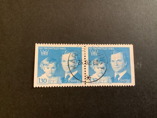 Ny tronföljd 1980 facit nr 1118 BB lyxstämplat Karlskrona 1