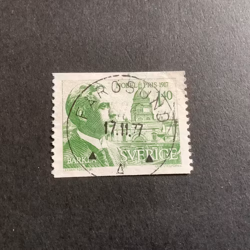 Nobelpristagare 1917 facit nr 1028 lyxstämplat FÅRÖSUND
