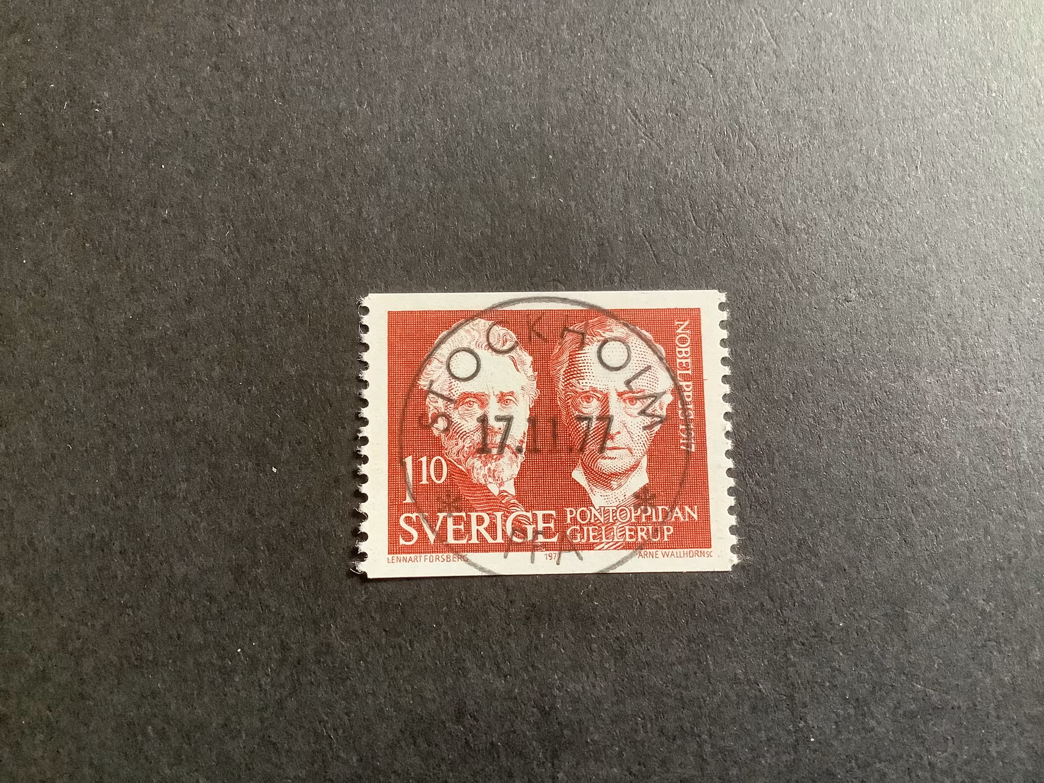 Nobelpristagare 1917 facit nr 1027 lyxstämplat Stockholm