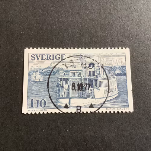 Lokaltrafiken 1977 facit nr 1018 lyxstämplat Ystad