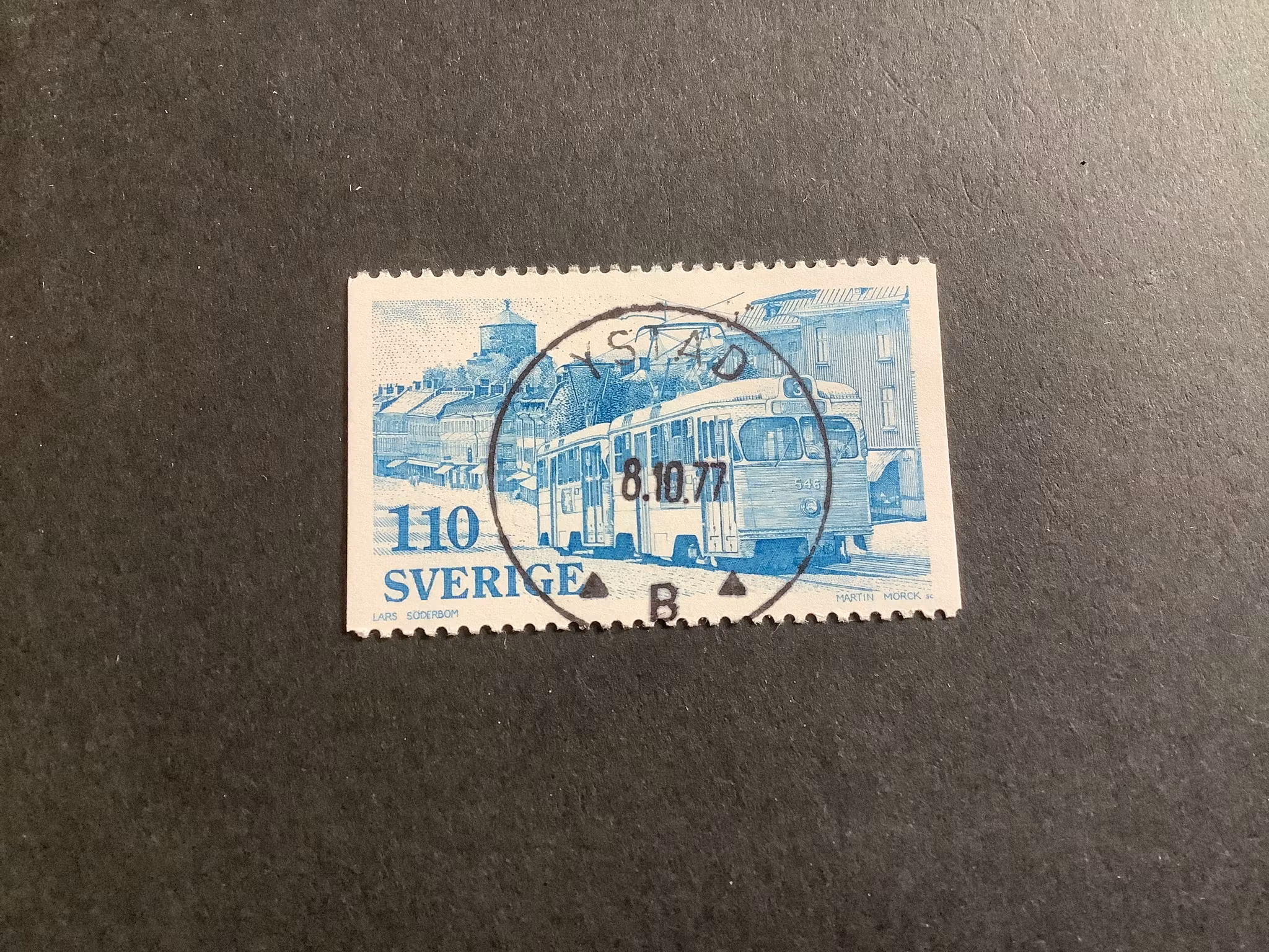 Lokaltrafiken 1977 facit nr 1017 lyxstämplat Ystad
