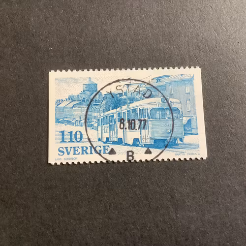 Lokaltrafiken 1977 facit nr 1017 lyxstämplat Ystad