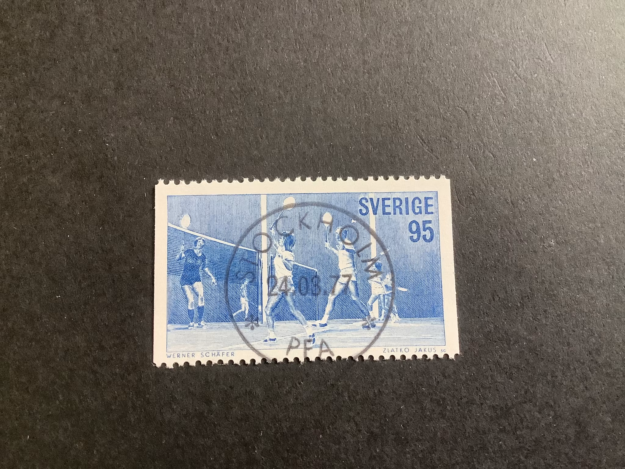 Motionsidrott 1977 facit nr 997 lyxstämplat Stockholm
