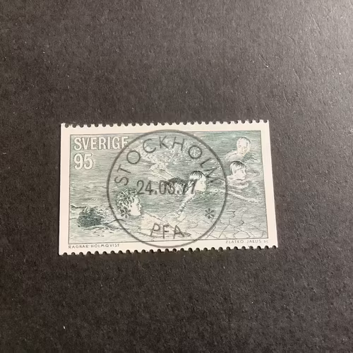 Motionsidrott 1977 facit nr 994 lyxstämplat Stockholm