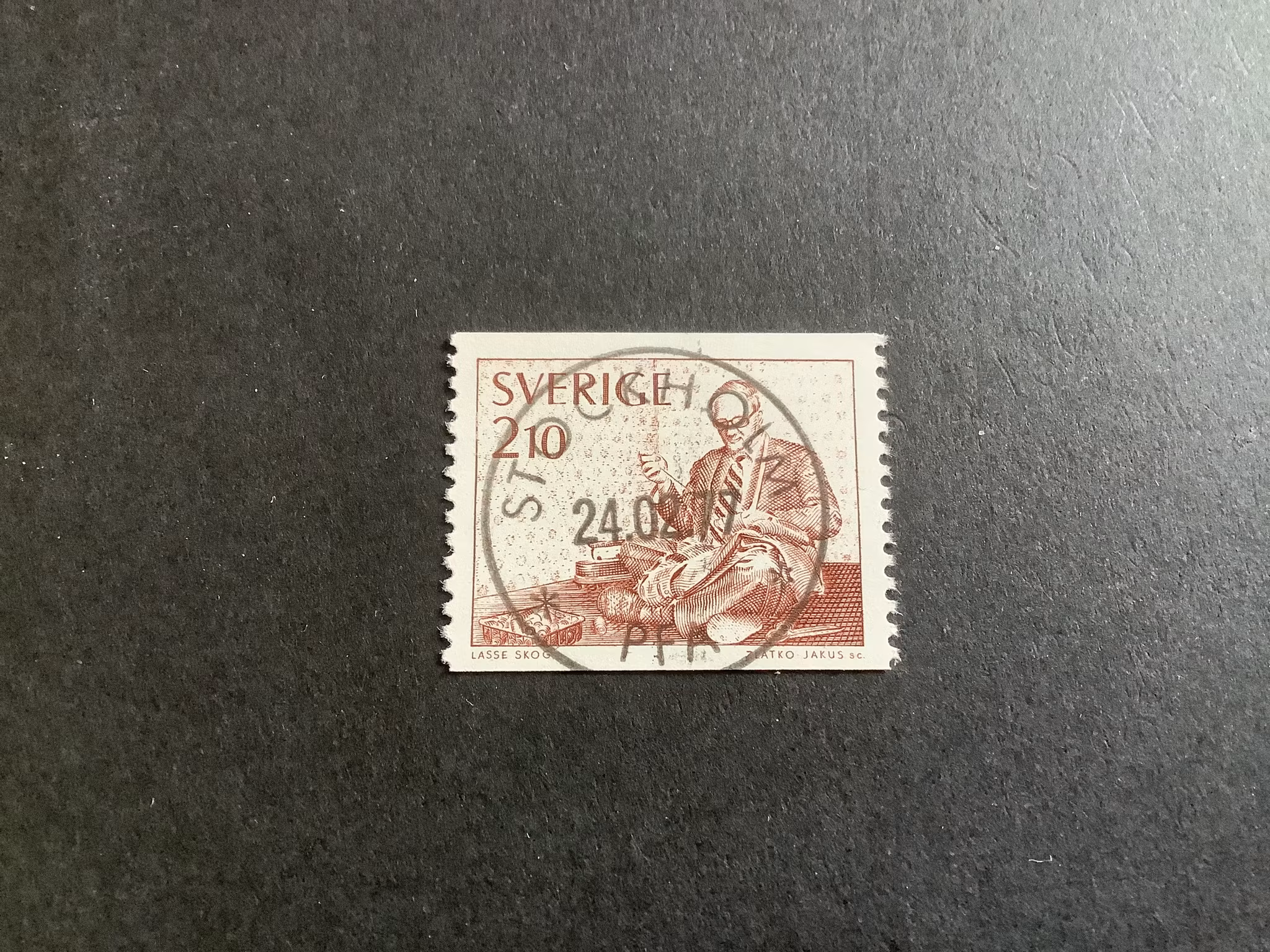 Skräddare 1977 facit nr 992 lyxstämplat Stockholm