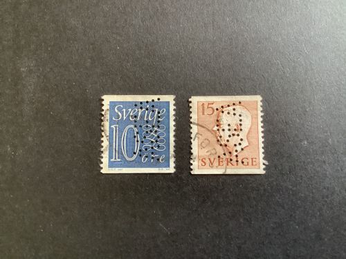 2 st skyddsperforerade märken ASEA