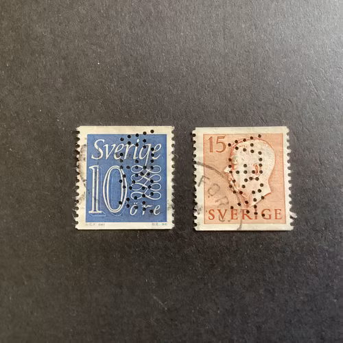 2 st skyddsperforerade märken ASEA