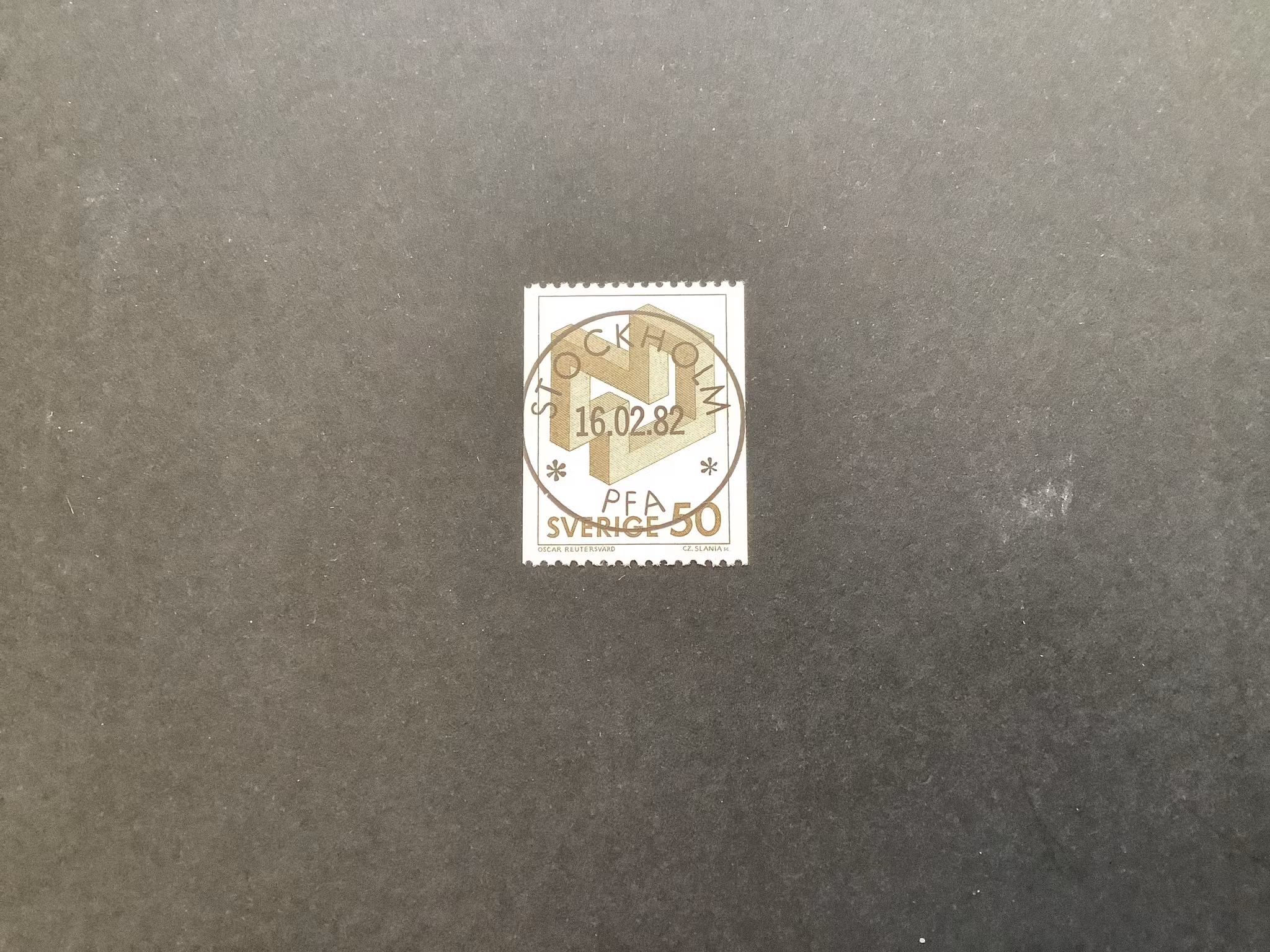 Omöjliga figurer facit nr 1200 lyxstämplat Stockholm