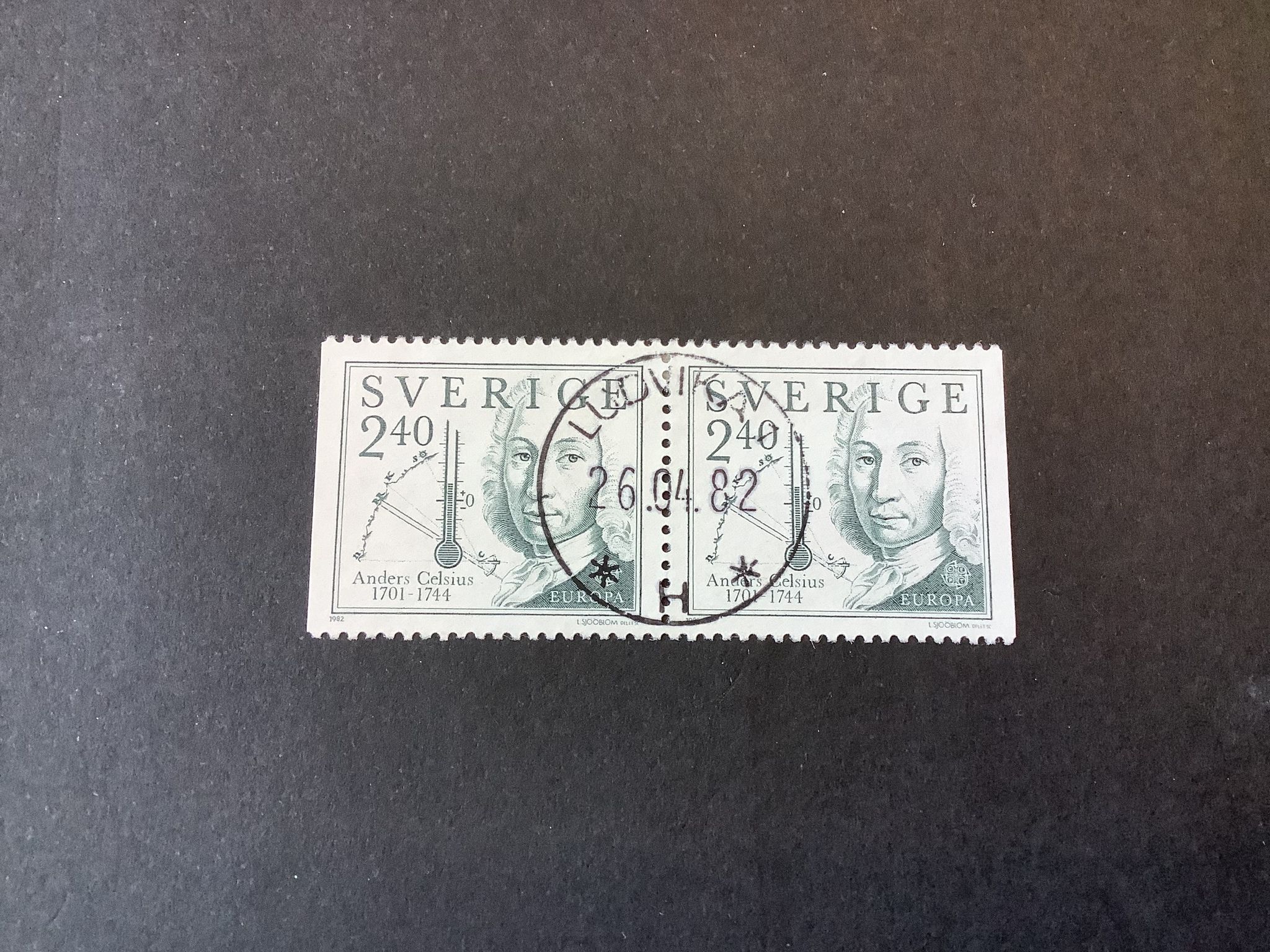 Europa XI facit nr 1205 BB lyxstämplat par Ludvika 1