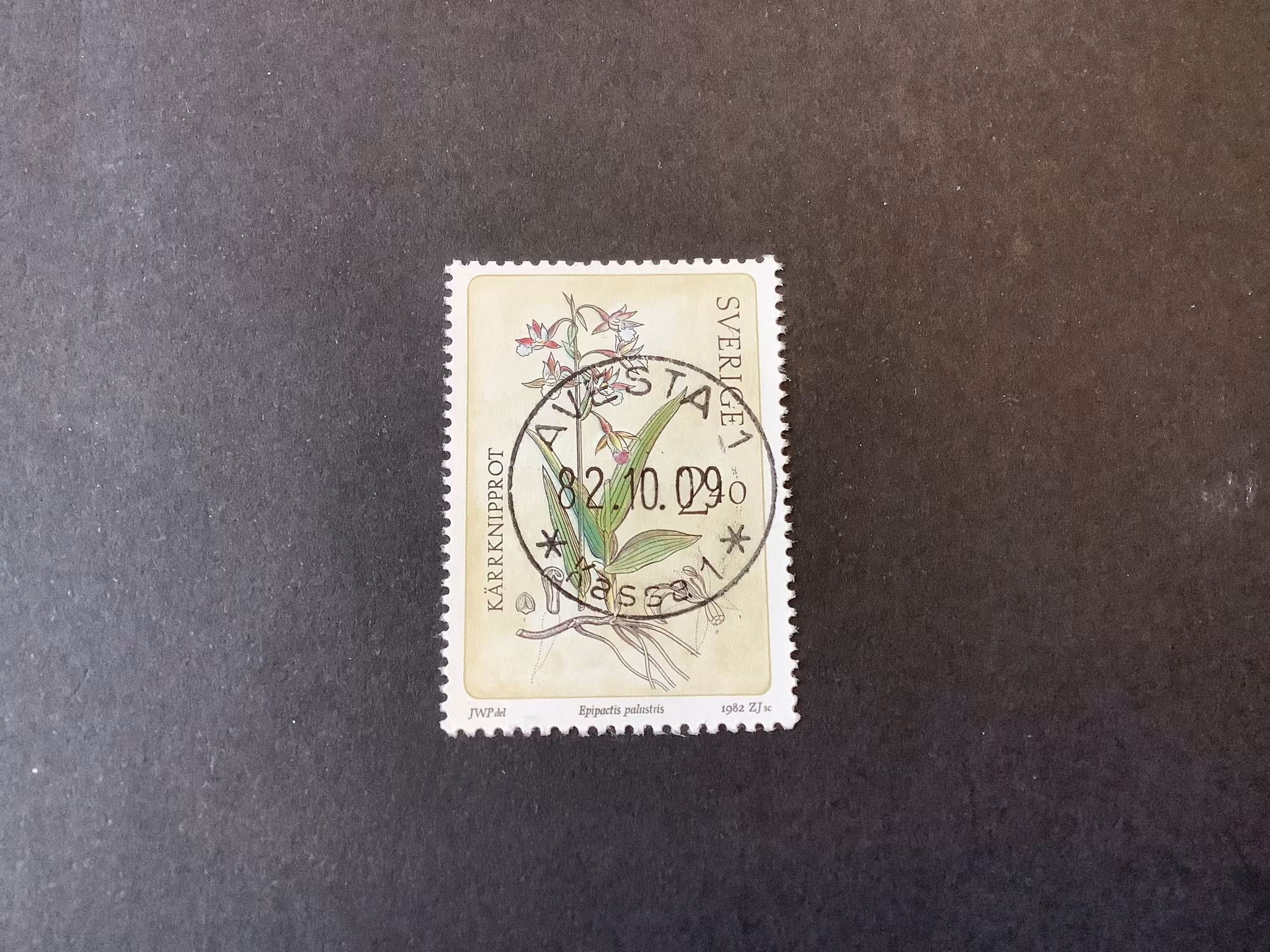 Vilda Orkidéer facit nr 1223 lyxstämplat AVESTA 1