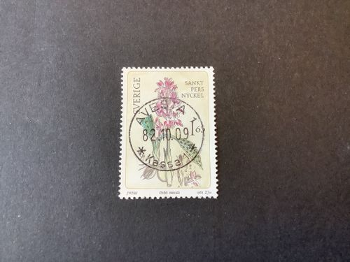 Vilda Orkidéer facit nr 1222 lyxstämplat AVESTA 1
