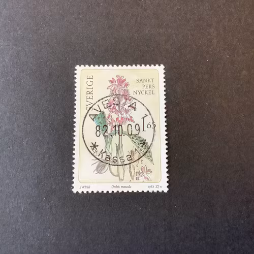 Vilda Orkidéer facit nr 1222 lyxstämplat AVESTA 1