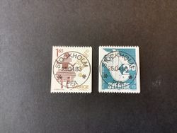 Europa XII facit nr 1254-1255 lyxstämplad serie STOCKHOLM