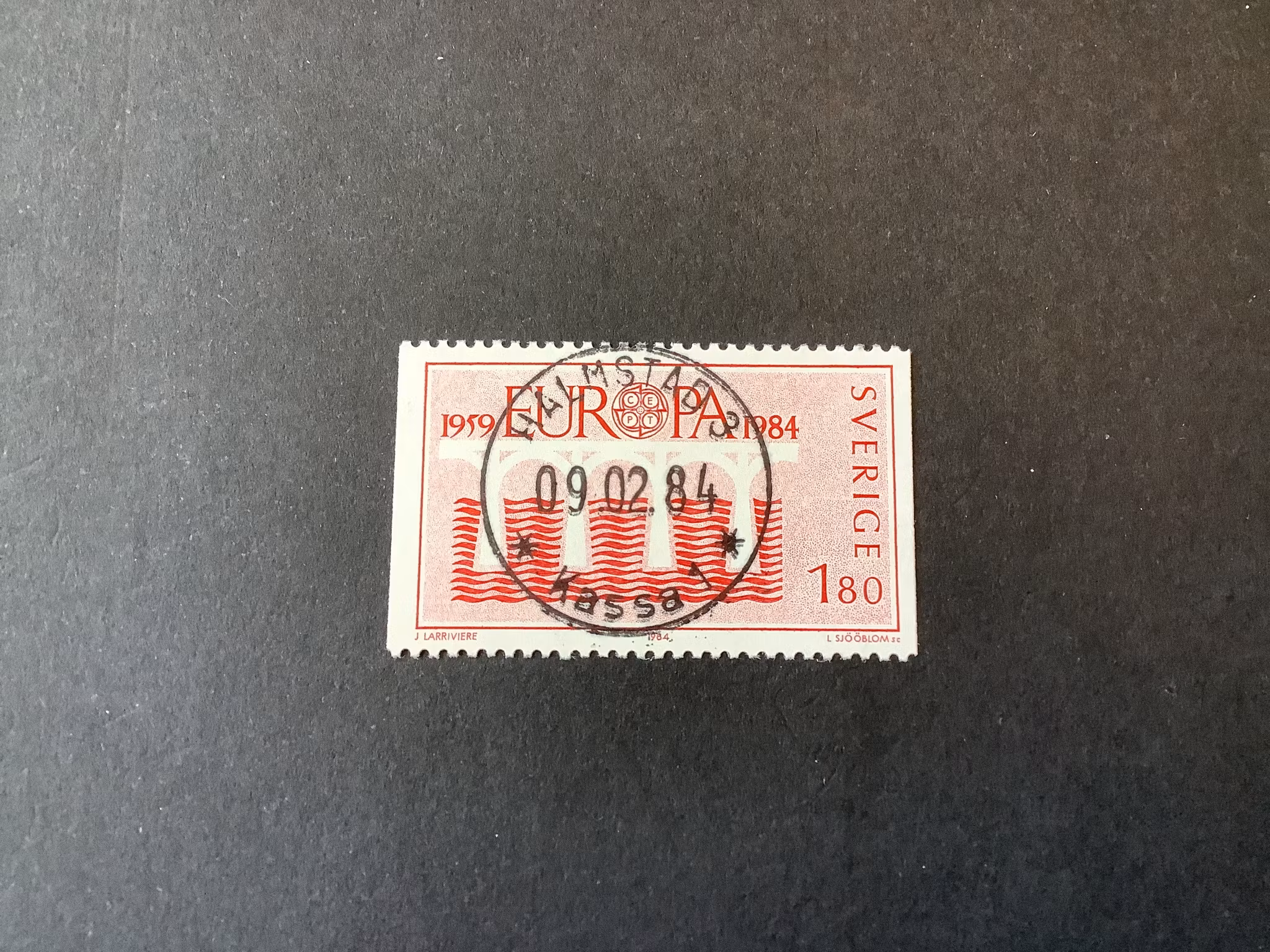 Europa XIII facit nr 1287 lyxstämplat HALMSTAD 3